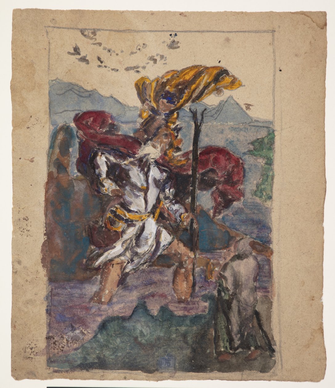 Studie etter Dürer: Saint Christopher II av J.A. Jerichau