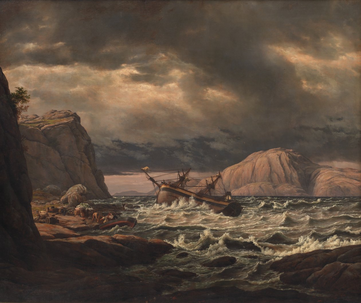 Et forlis på kysten av Norge av Johan Christian Dahl