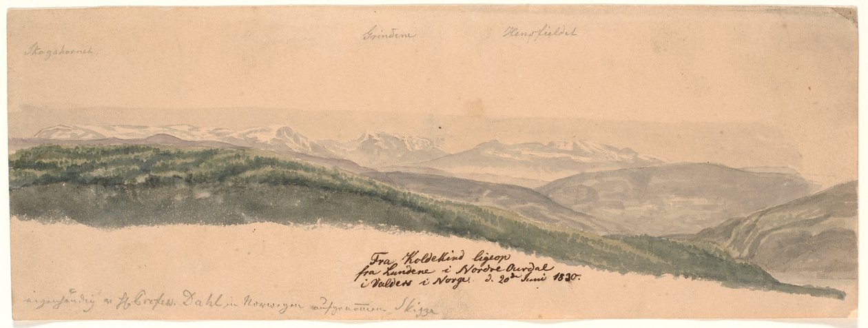 Fra Koldekind ligeop fra Lundene i Norde Oure dal i Valdres i Norge av Johan Christian Dahl