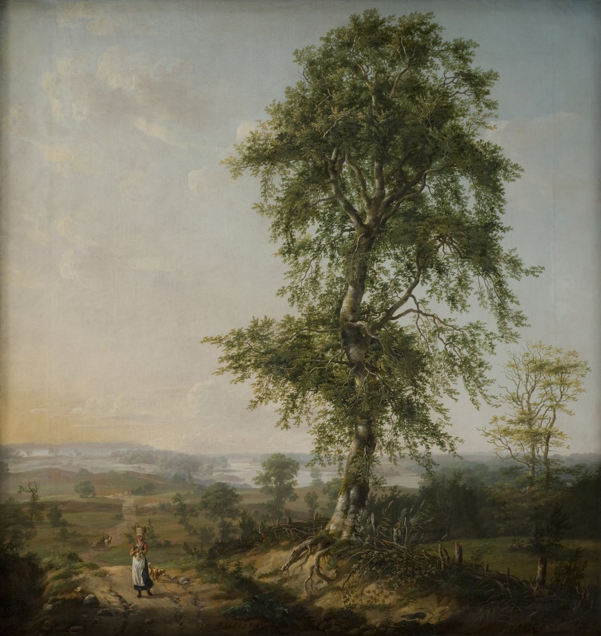 Landskap med et stort tre av Johan Christian Dahl