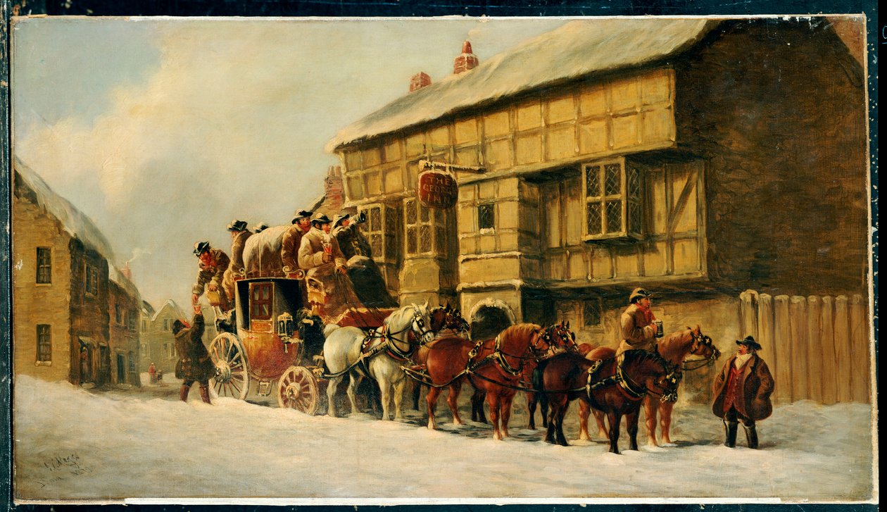 Utenfor George Inn, 1879 av J.C. Maggs