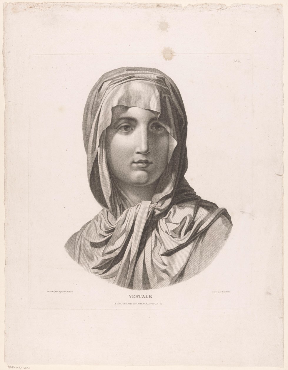 Leder for en Vestal Jomfru Vestale (tittel på objekt) av J.F. Cazenave