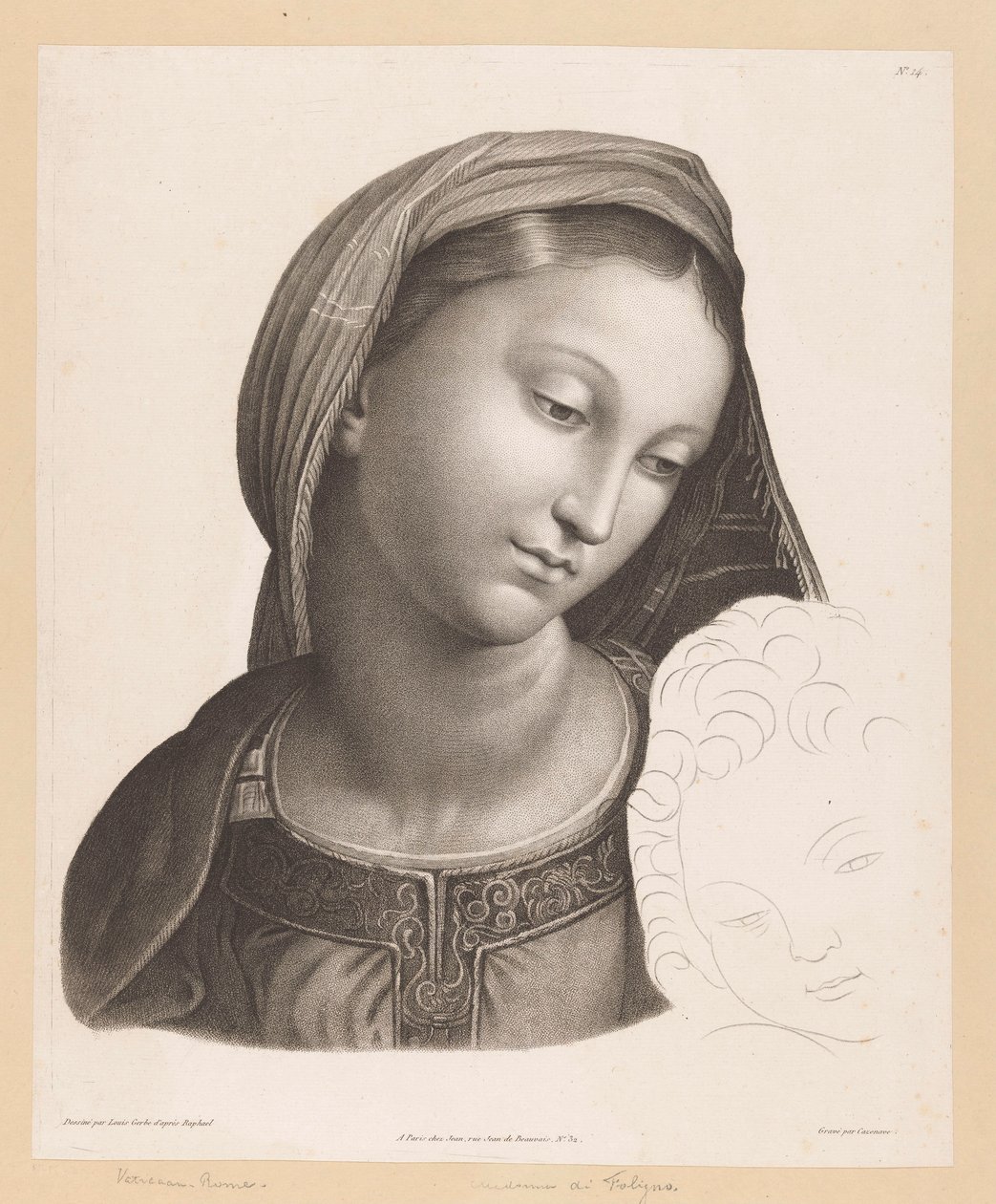 Maria møtte snill Madonna av Foligno av J.F. Cazenave