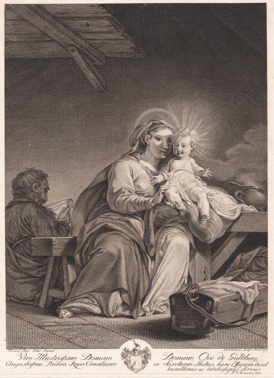 Den hellige familie av J.F. Clemens