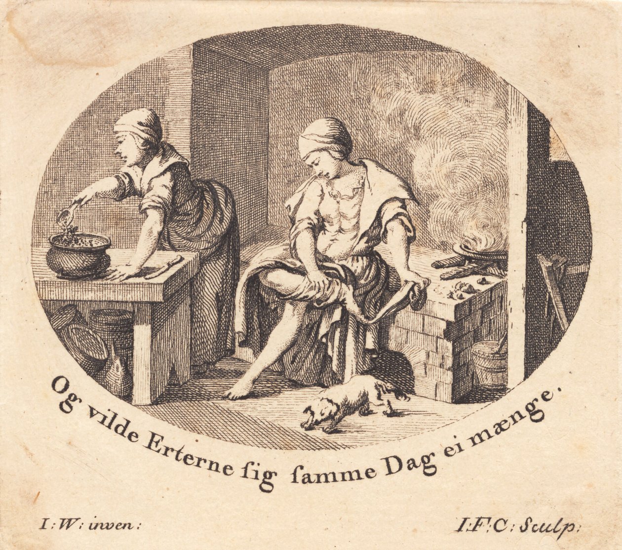 Dorothea på kjøkkenet av J.F. Clemens