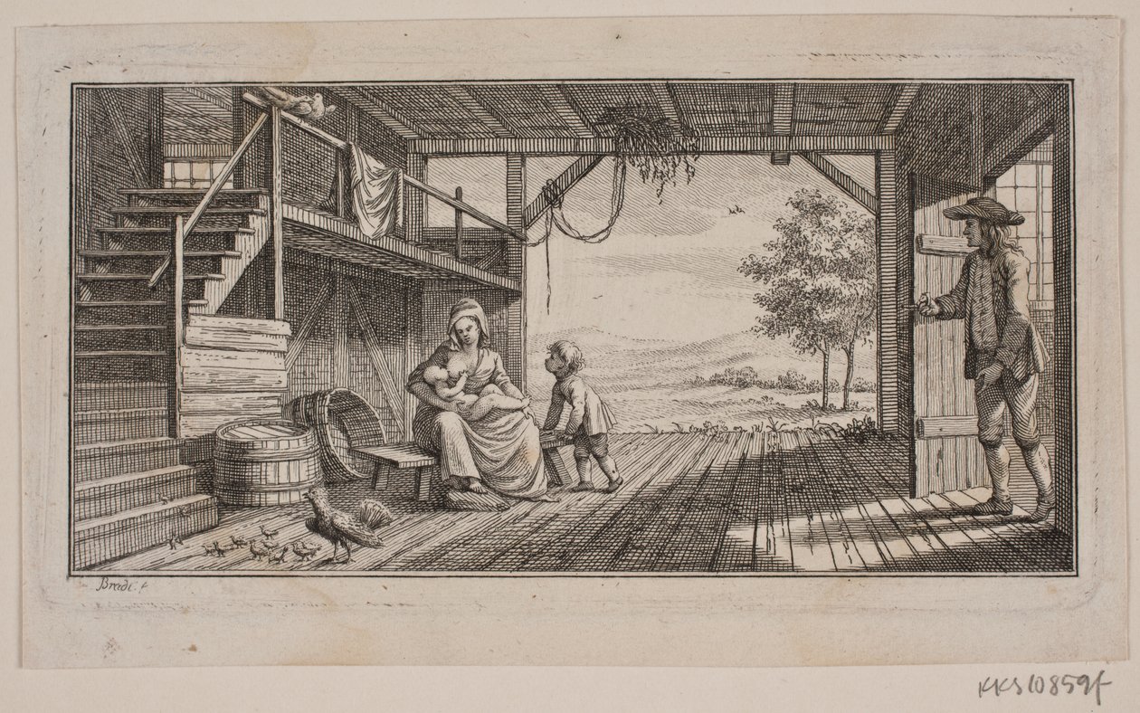 En entré åpen på baksiden av en bygning av J.F. Clemens