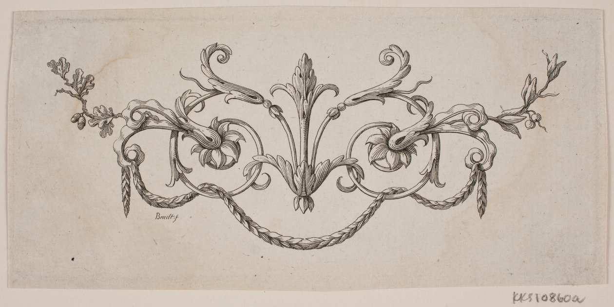 Et blad og en blomst slenger av J.F. Clemens