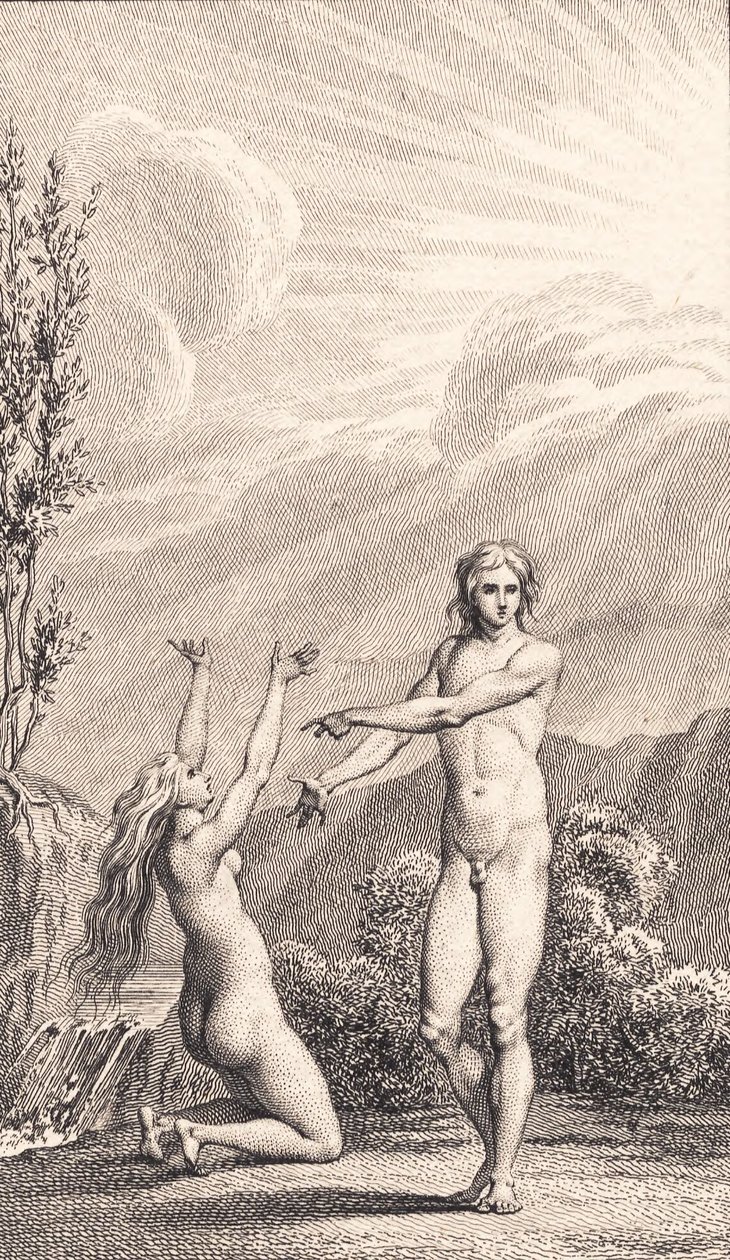 Illustrasjon til Ewalds "Adam og Eva". II av J.F. Clemens