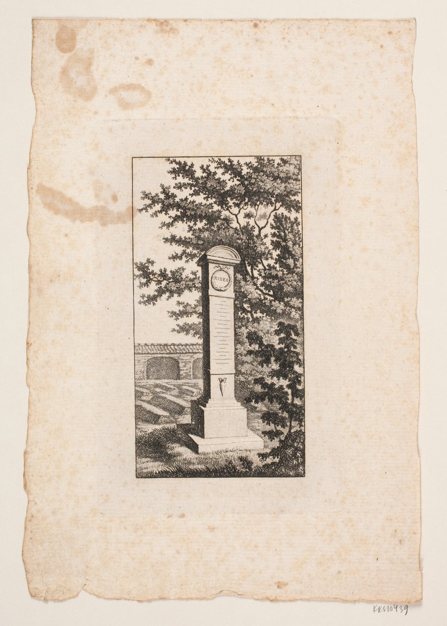 Minnestøtte for forfatteren Hans Vilhelm Riber av J.F. Clemens