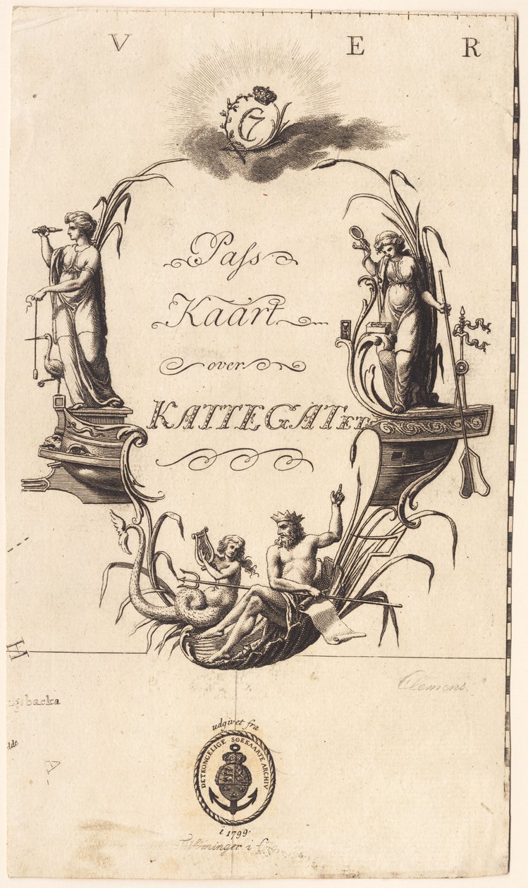 "Pass Kaart over Kattegatet" av J.F. Clemens