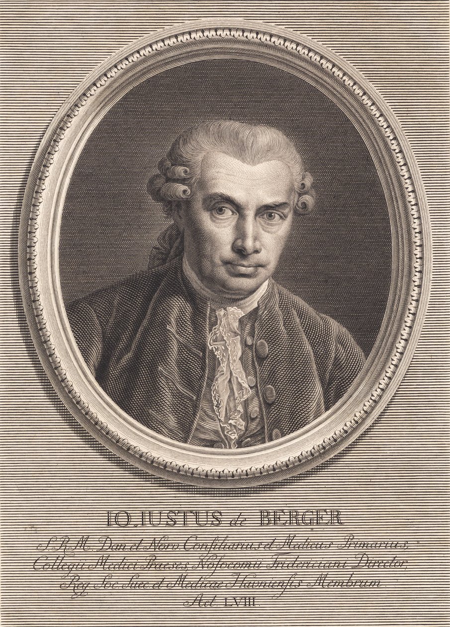 Portrett av lege Johan von Berger av J.F. Clemens