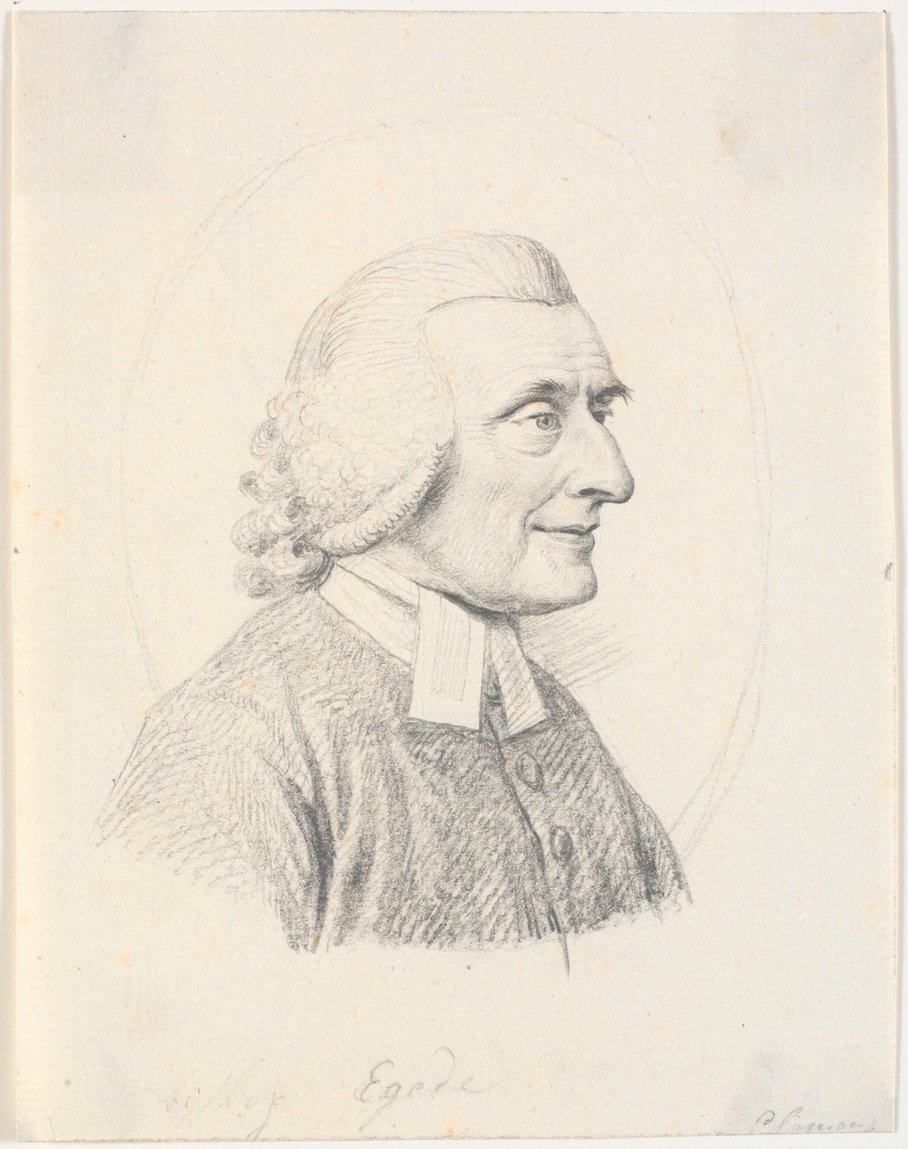 Portrett av presten Paul Egede (1709-89) av J.F. Clemens