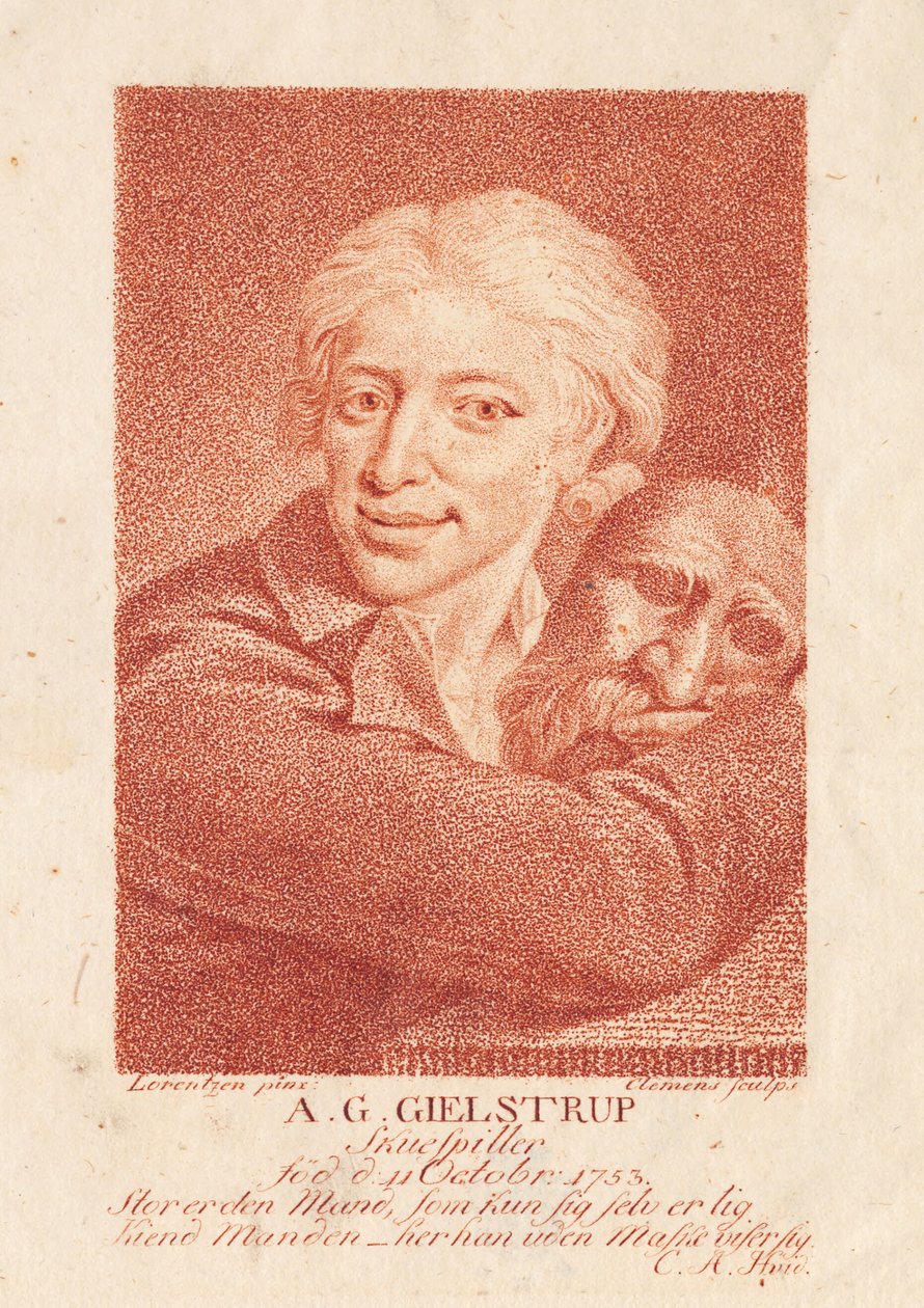 Skuespilleren Adam Gottlob Gielstrup (1753-1830) av J.F. Clemens