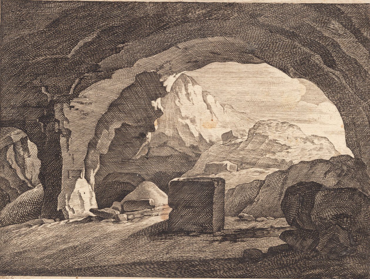 Utsikt gjennom et fjellhvelv av J.F. Clemens