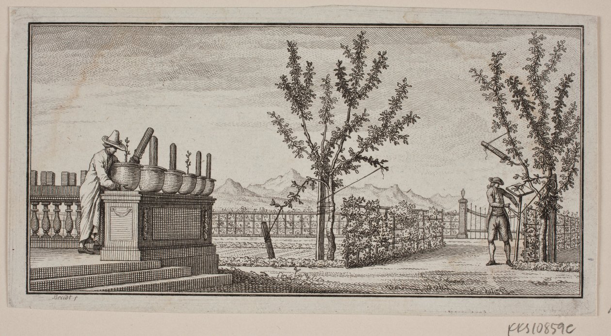 Vignett med fire bevingede ånder av J.F. Clemens