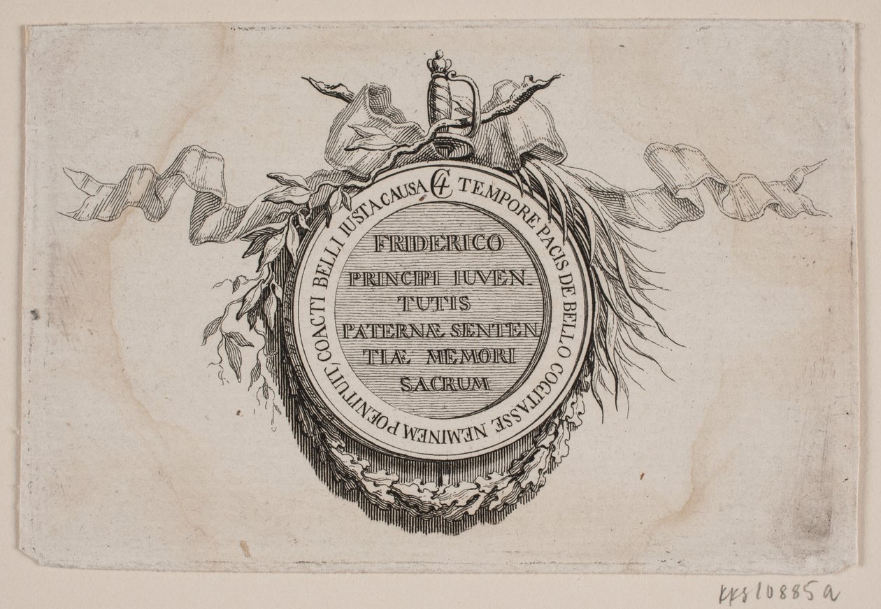 Vignett med medalje av J.F. Clemens