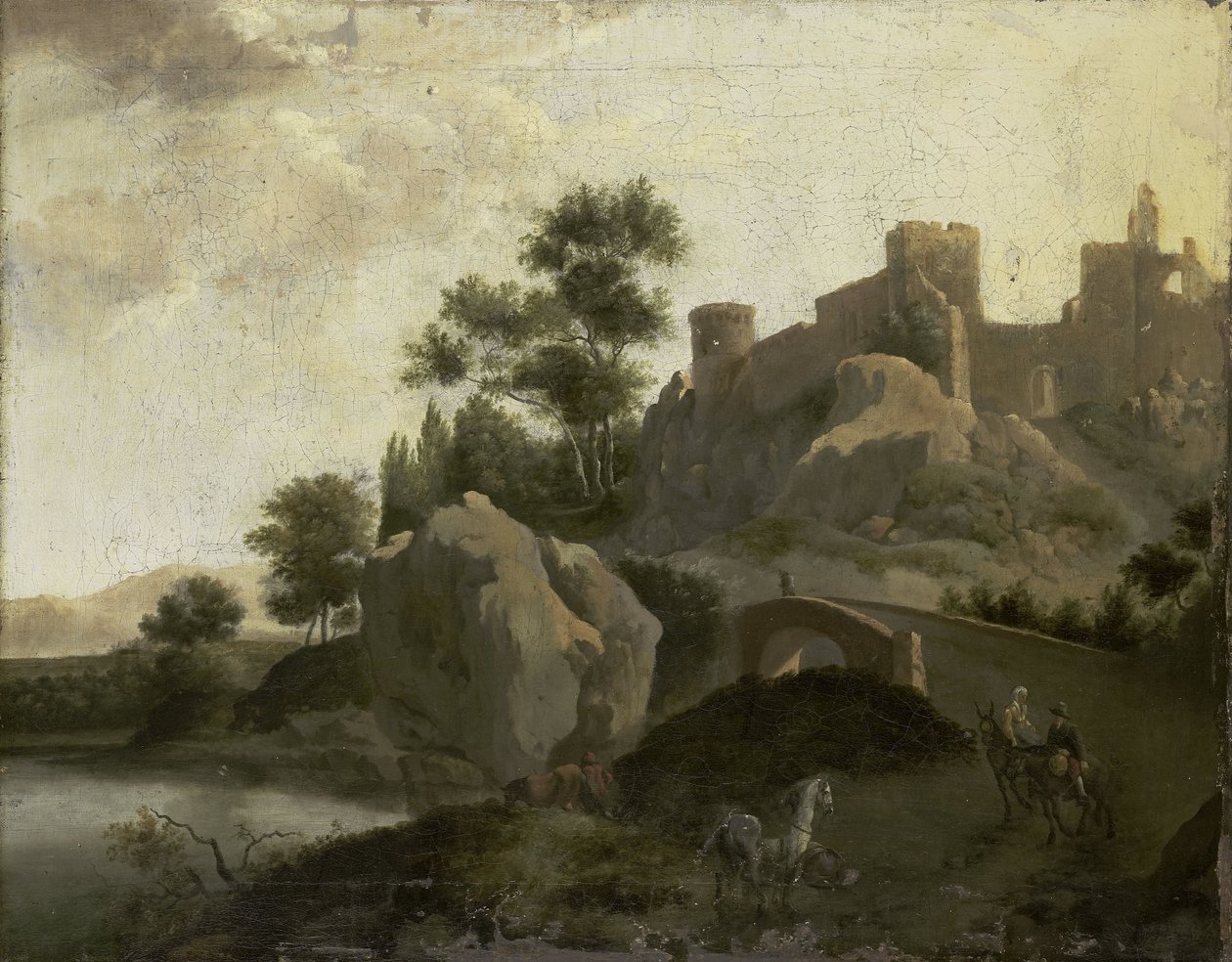 Italiensk landskap av J.G. Schieblius