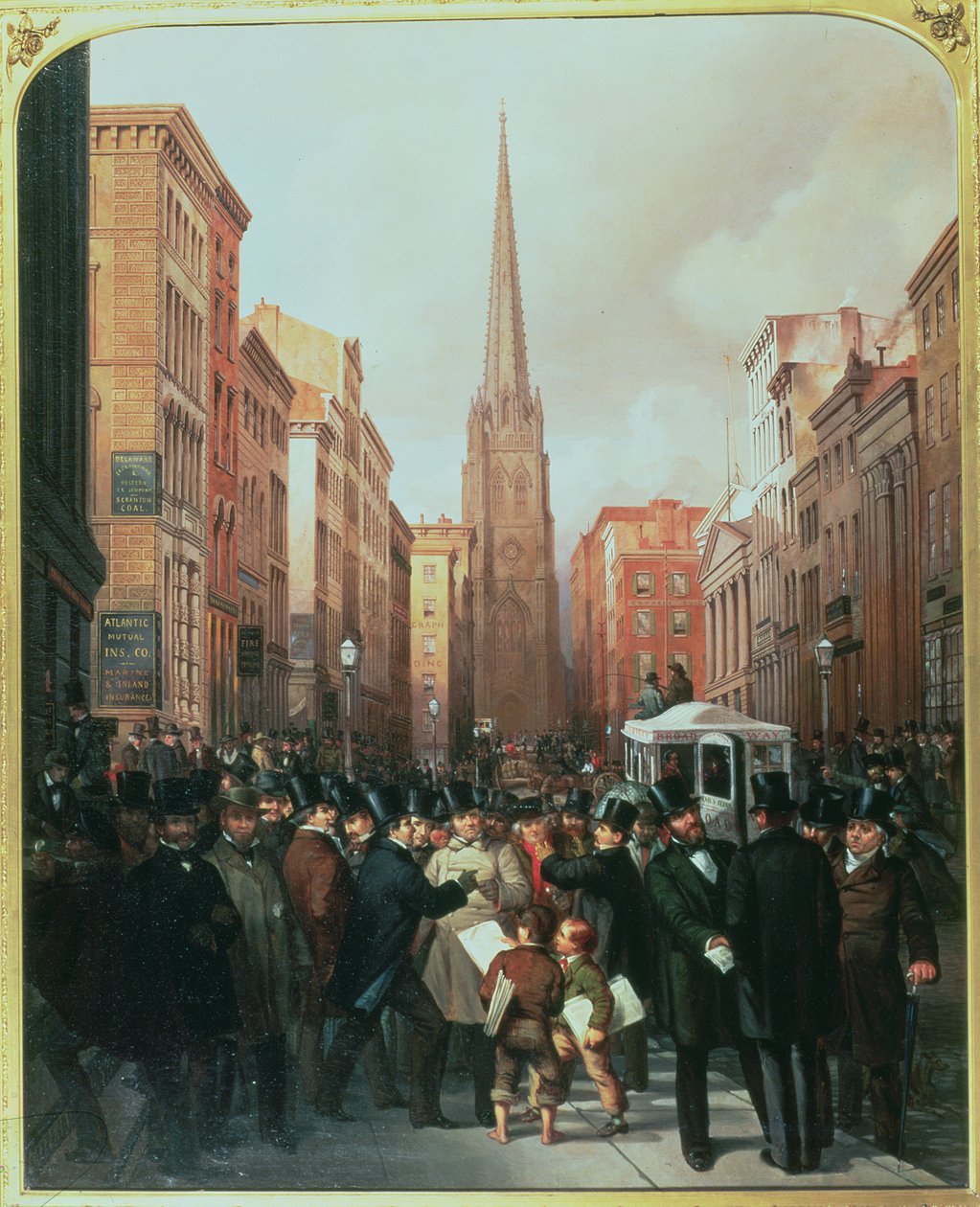 Wall Street, 13. oktober 1857 av J.H. and Rosenburg, C. Cafferty