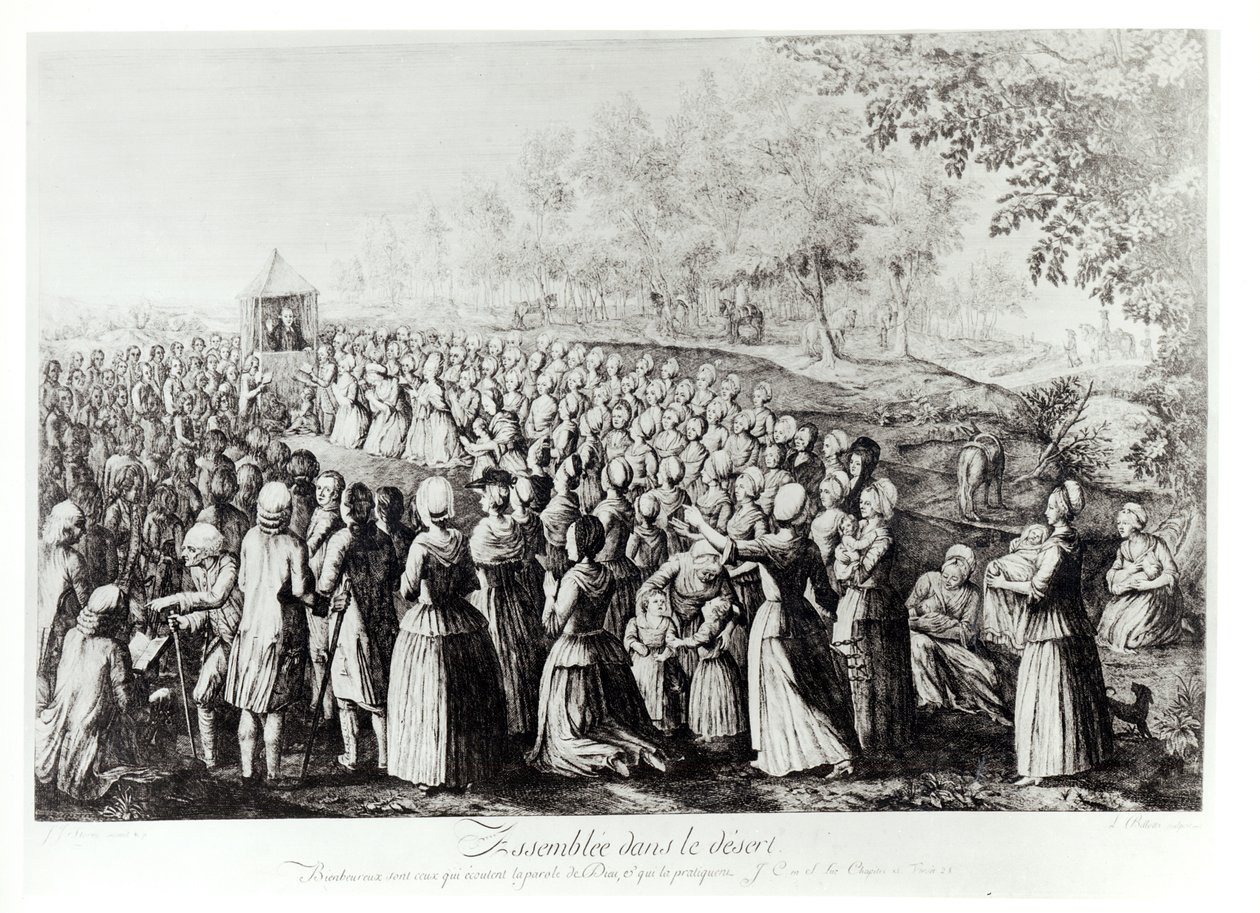 Meeting in the Desert, gravert av L. Bellotti, 1775 av J.J. Storni