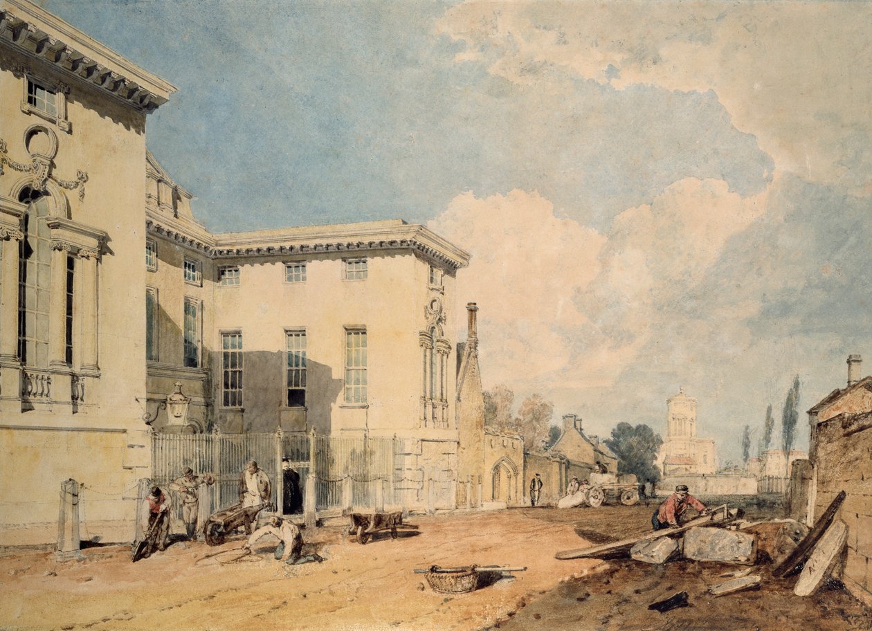 En utsikt over Worcester College, 1803-1804 av Joseph Mallord William Turner