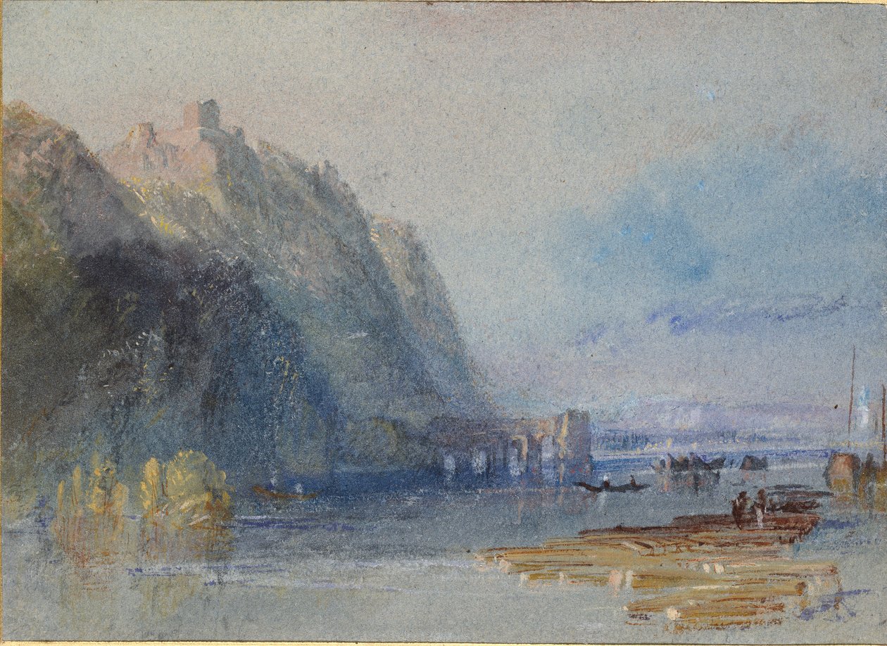 Chateau Hamelin, mellom Oudon og Ancenis, c1830 av Joseph Mallord William Turner