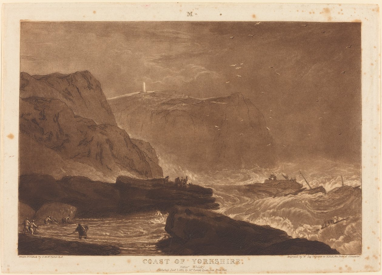 Coast of Yorkshire, publisert 1811 av Joseph Mallord William Turner