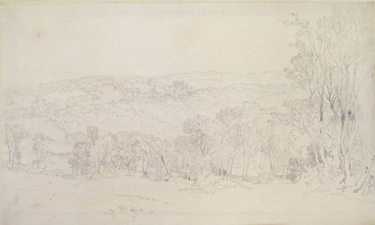 Fjernsyn over Lowther Castle Park Scene, 1809 av Joseph Mallord William Turner