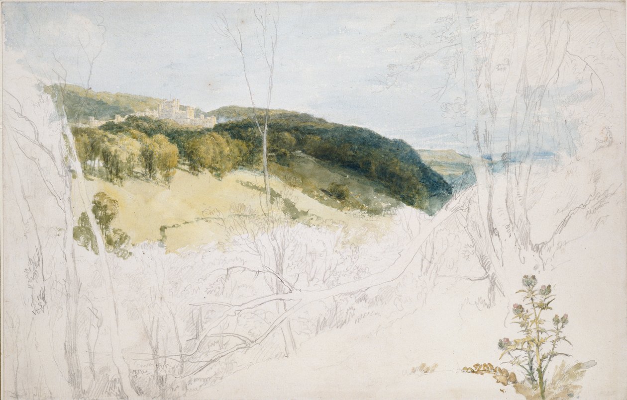 Fjernsyn over Lowther Castle Park Scene, 1809 av Joseph Mallord William Turner