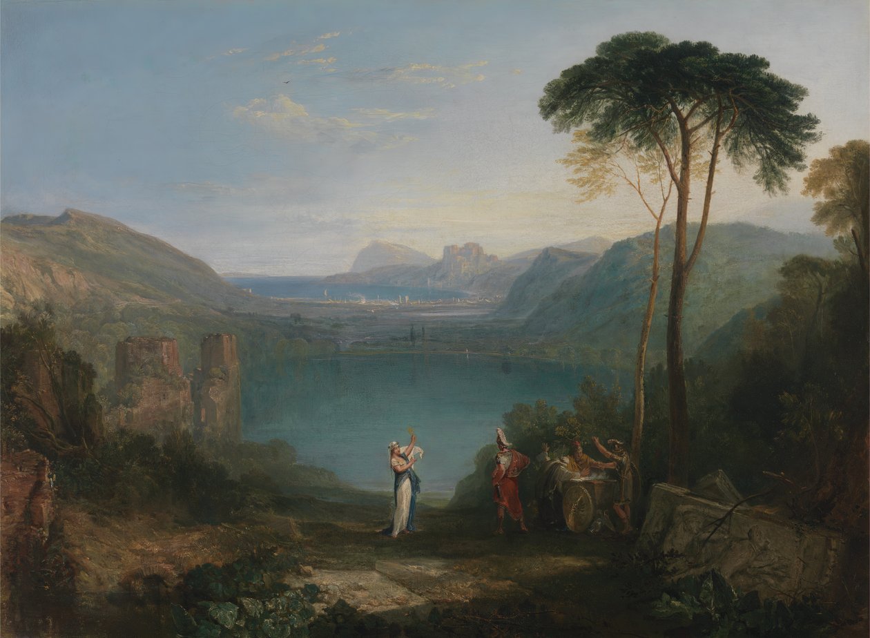 Lake Avernus: Aeneas and the Cumaean Sibyl, mellom 1814 og 1815. av Joseph Mallord William Turner