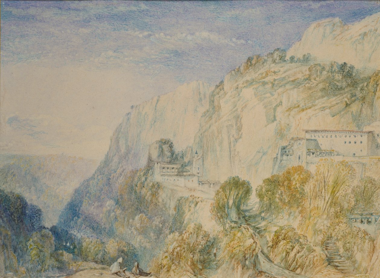Libanonfjellet og klosteret St Antonio, c1832-1834 av Joseph Mallord William Turner