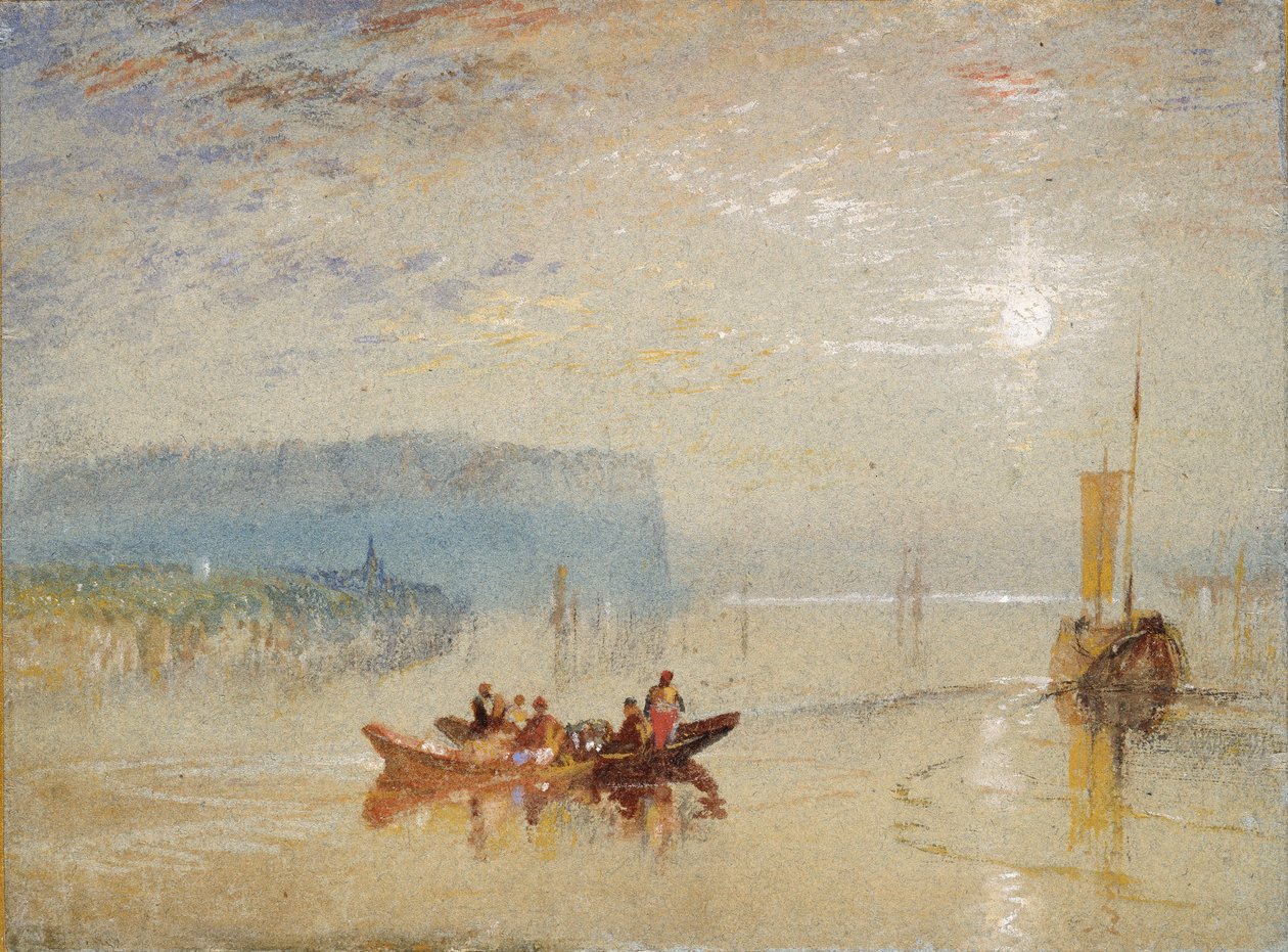 Scene på Loire, nær Coteaux de Mauves, c1830 av Joseph Mallord William Turner