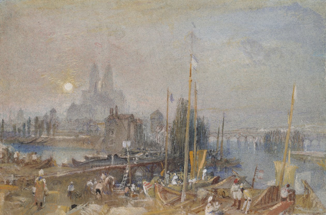 Canal of the Loire og Cher, nær Tours, c1830 av Joseph Mallord William Turner