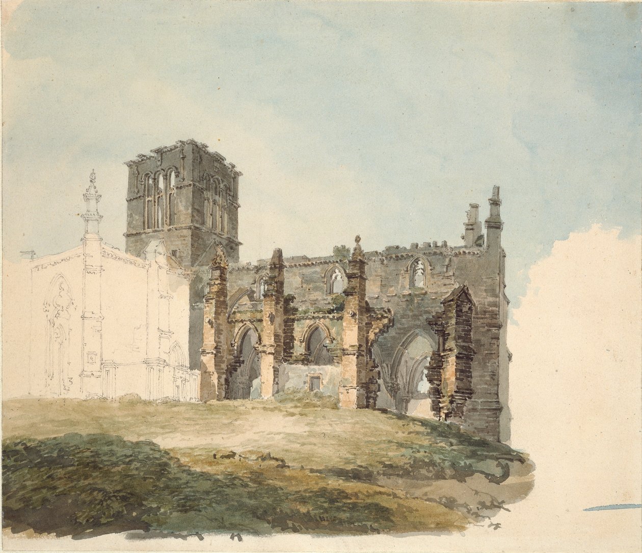 The Ruined Abbey at Haddington, c1794 av Joseph Mallord William Turner