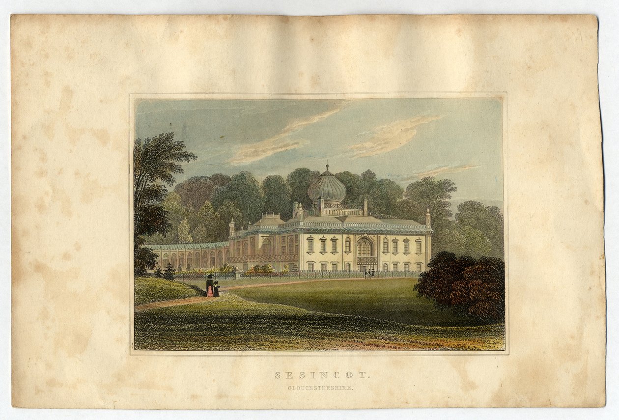 Sezincote House, Gloucester, 1823 (colout-medlemmer) av J.P. Neale