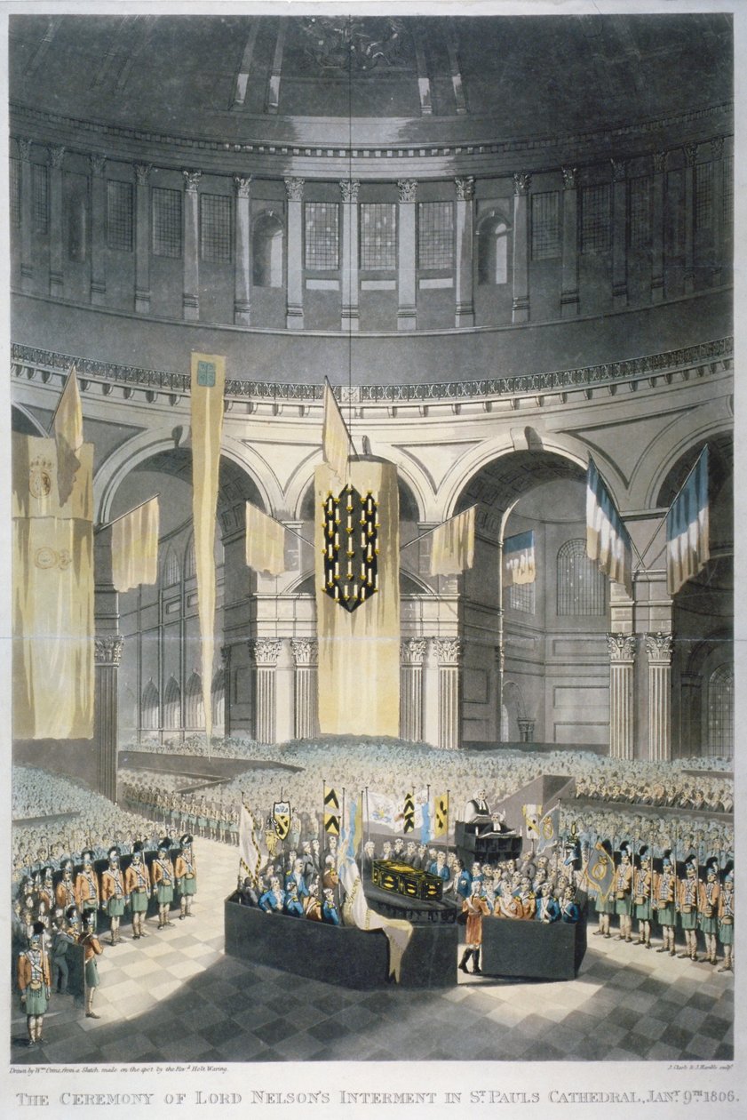 Seremonien for Lord Nelsons begravelse ved St Paul