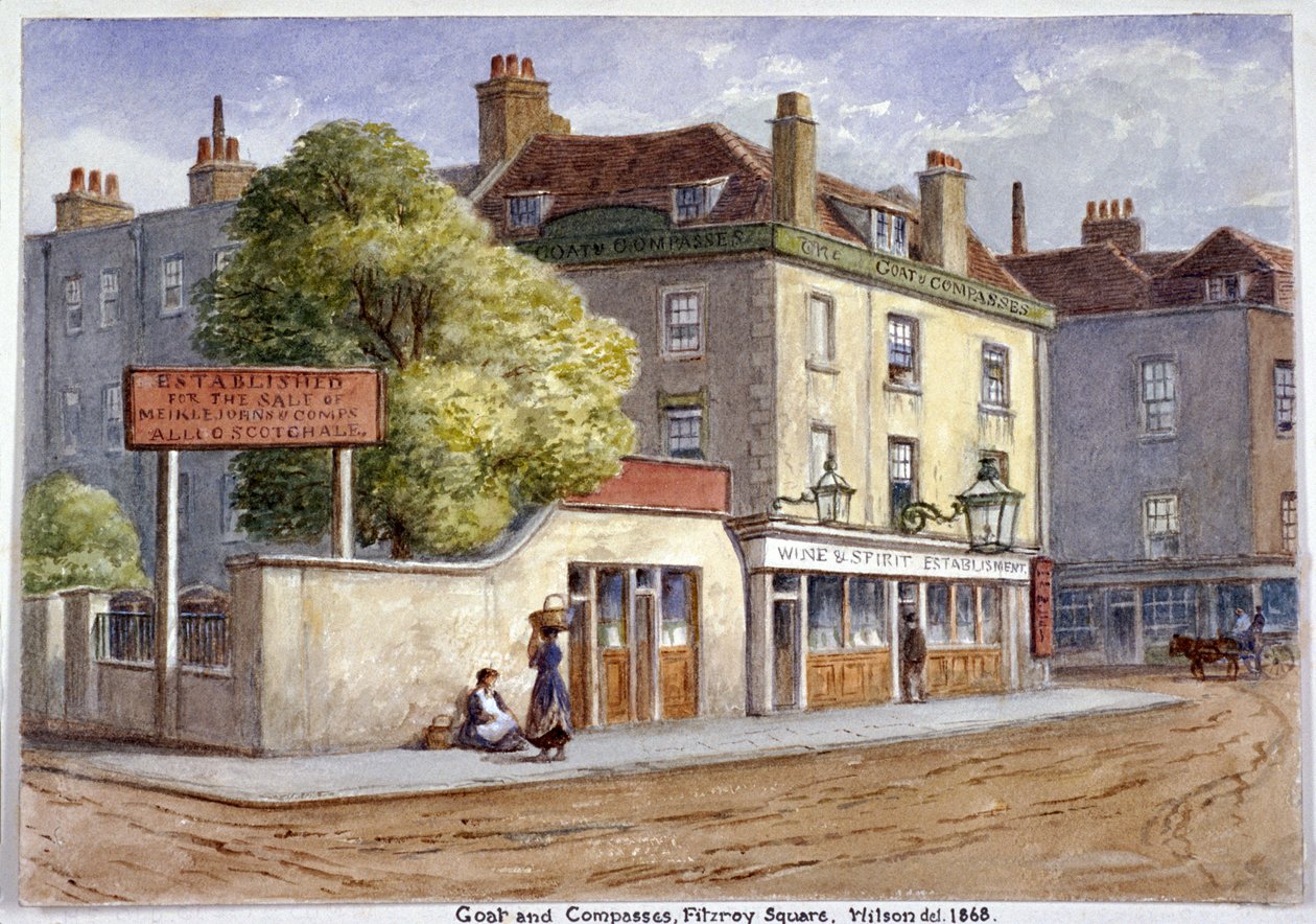 Old Goat and Compasses Inn, Marylebone Road, London, 1868 av JT Wilson