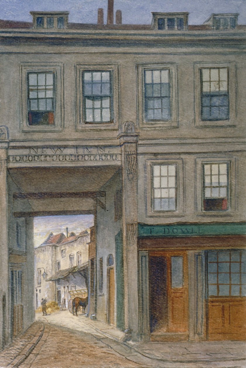 Utsikt over New Inn, Old Bailey, City of London, 1868 av JT Wilson