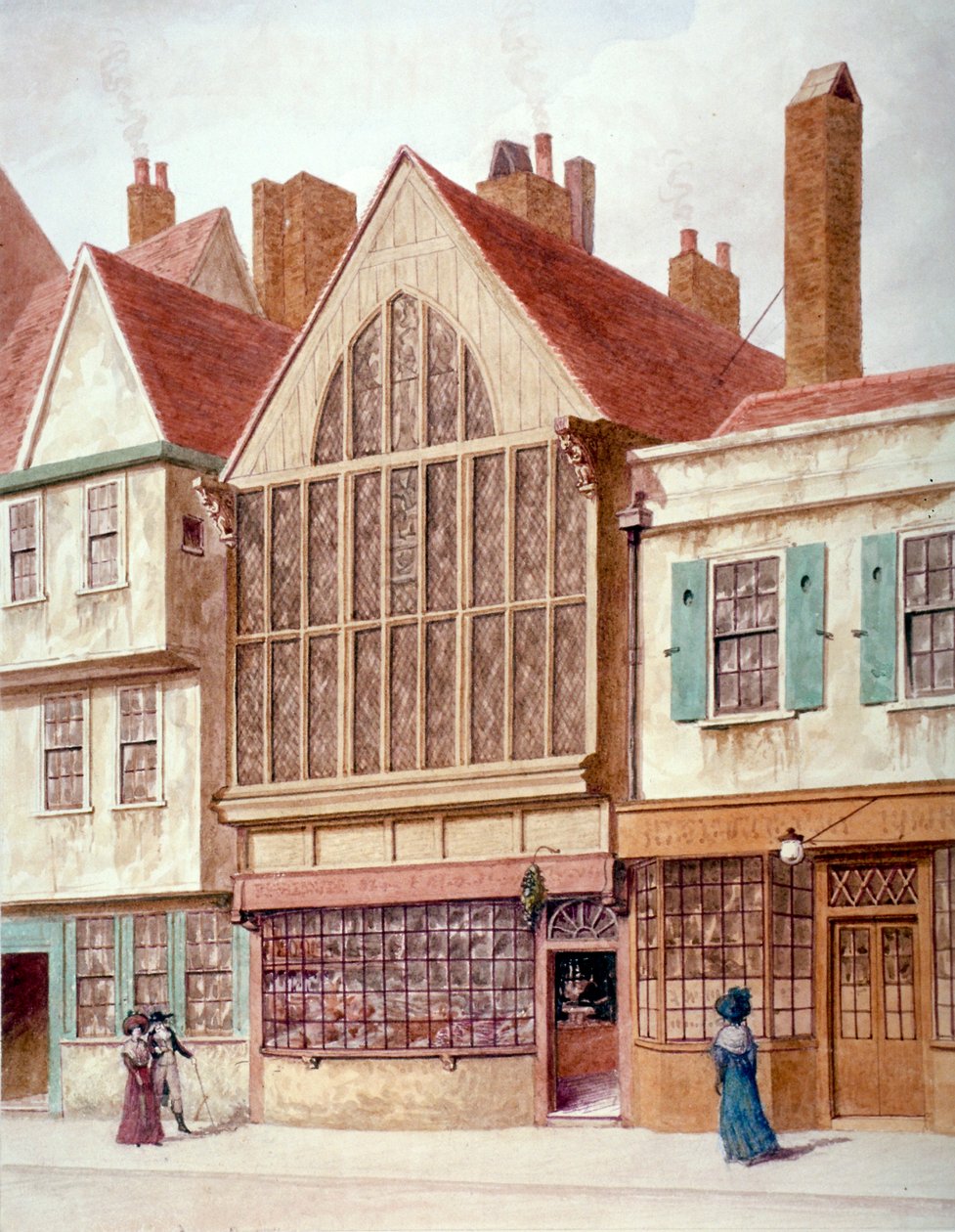 Utsikt over Trinity Hall, Aldersgate Street, City of London, 1780. av JT Wilson