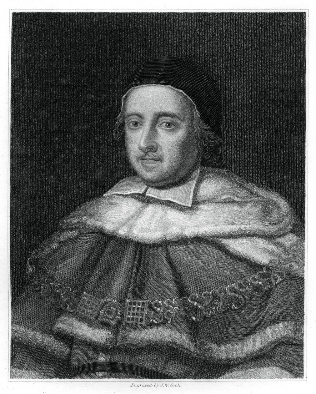 Sir Matthew Hale, Lord Chief Justice of England, 1834. av J.W. Cook