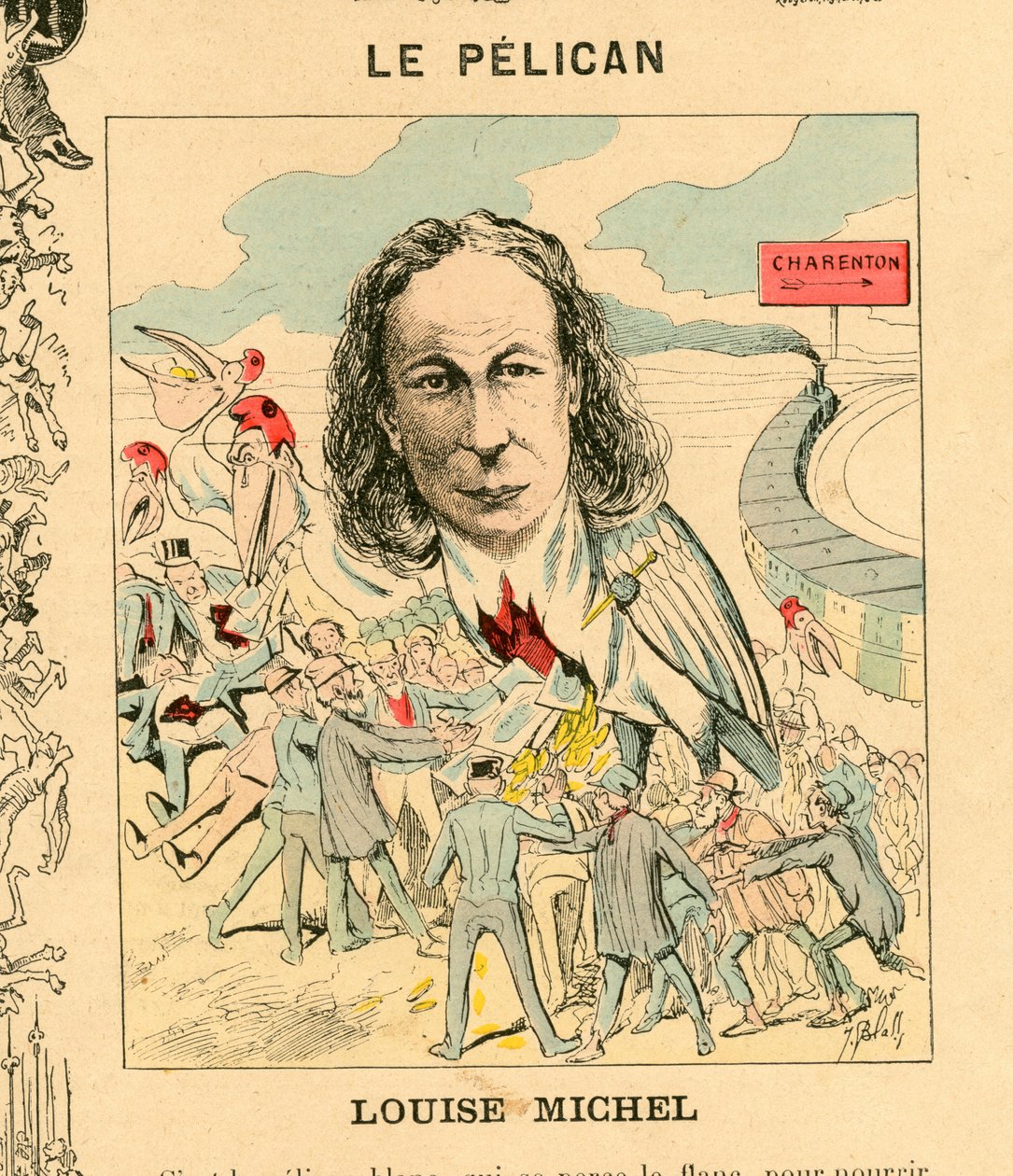 Menagerie Republicaine Humoristisk galleri av hovedpersonene i den tredje republikken, nummer 33, Satirique en Couleurs av J. (1847 1892) Blass