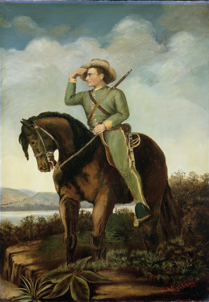En konføderert speider av general Turner Ashby i dalen nær Luray og New Hacket av J. A. Collins