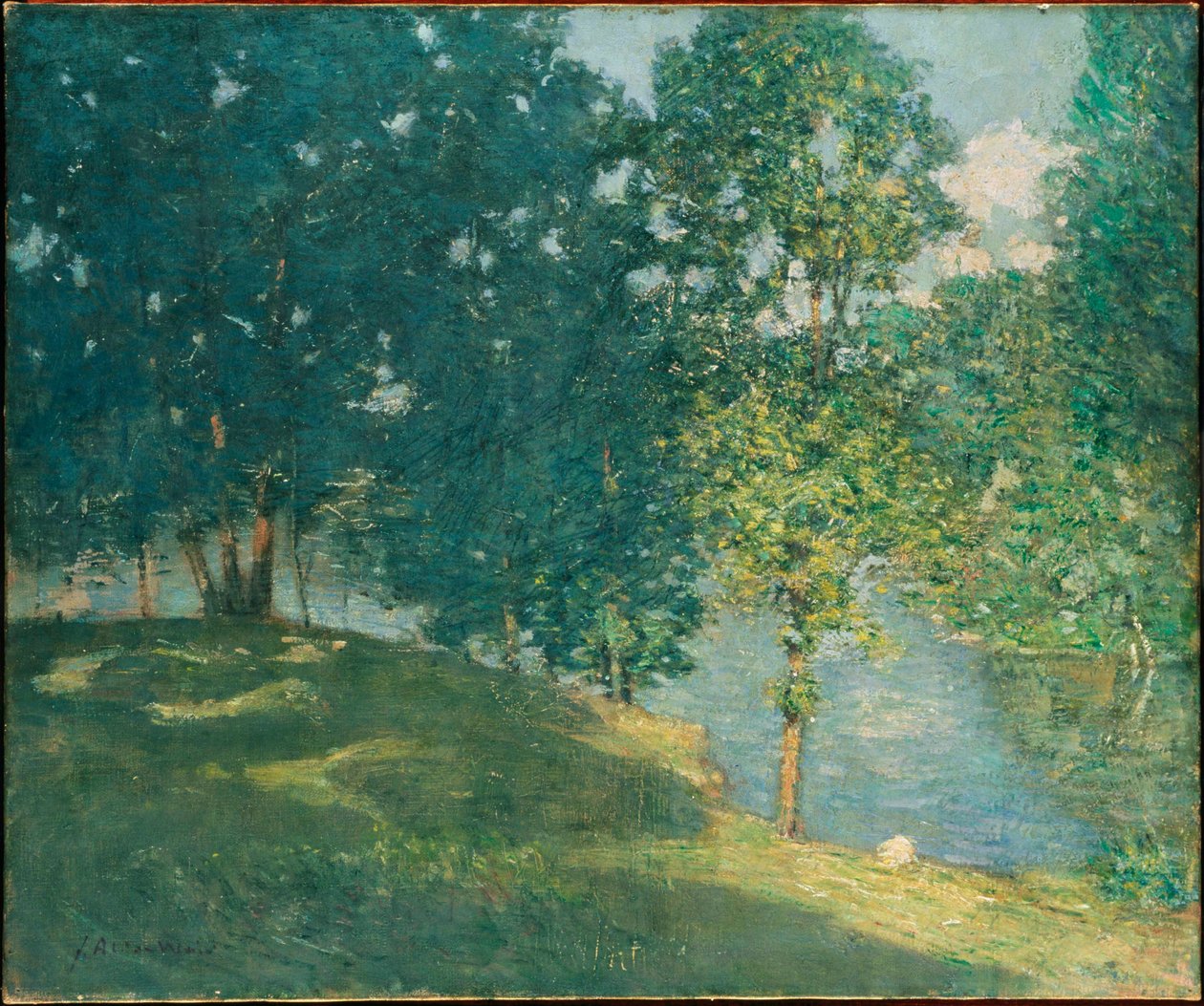 Ettermiddag ved dammen av J. Alden Weir