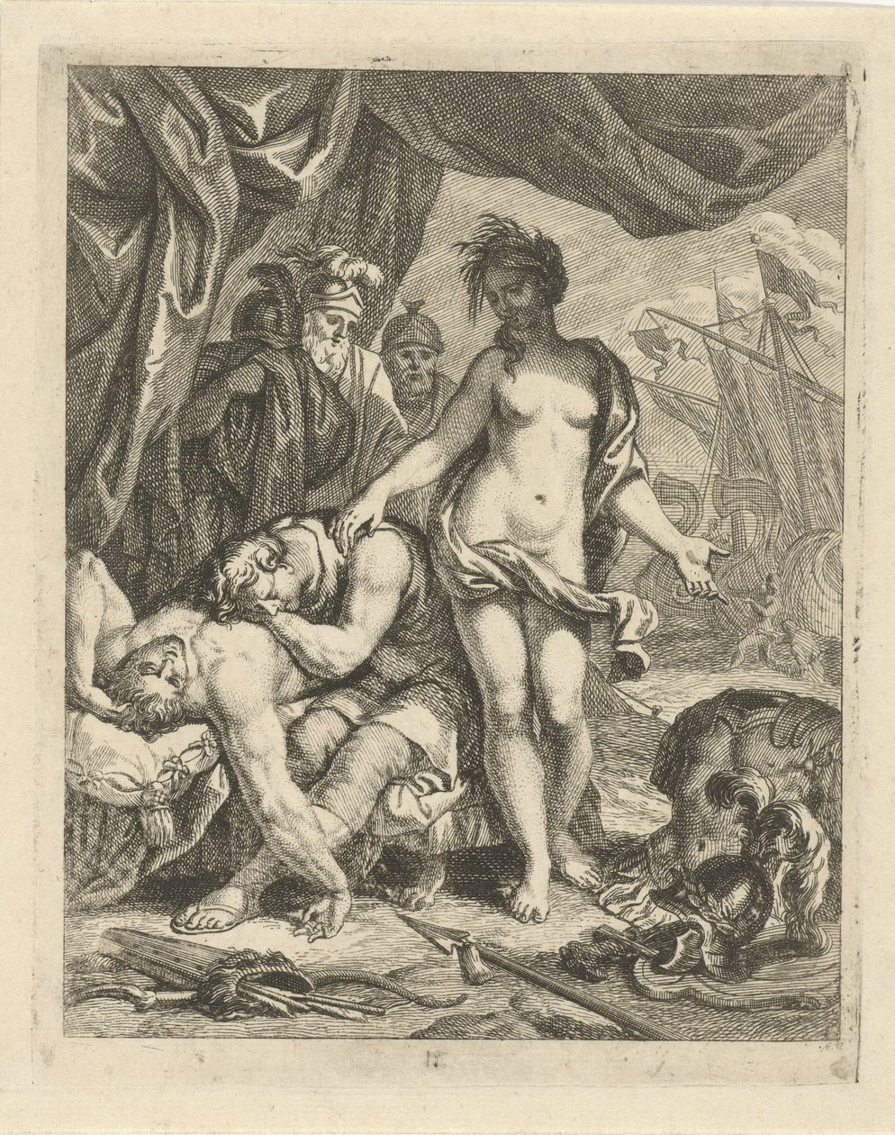 Achilles sørger over døden til Patroclus Scener fra livet til Achilles (serietittel) Vitam et mortem achilli (serietittel) av J. Alexander Janssens