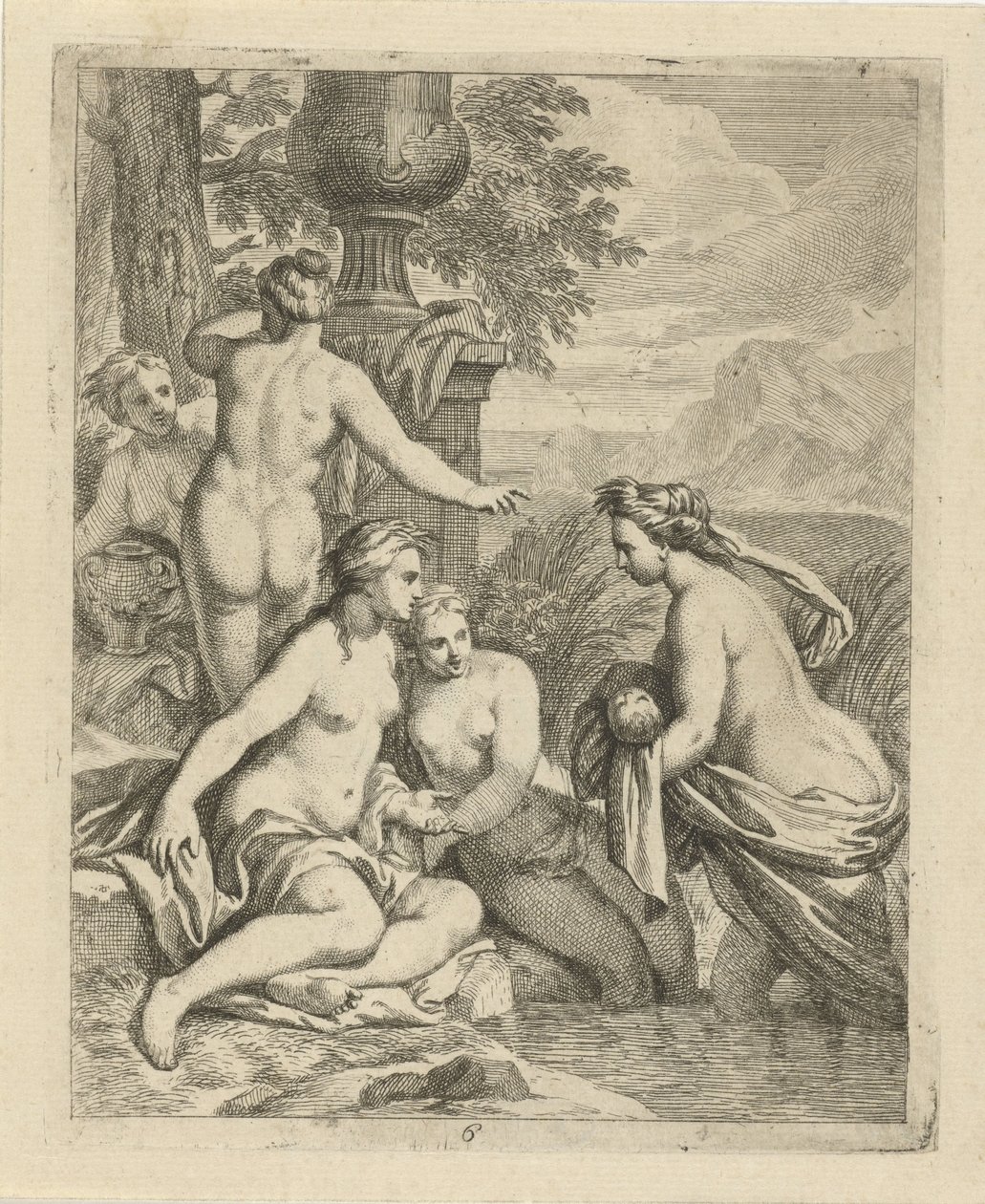 Thetis vender tilbake til vannymfene sine Scener fra livet til Achilles (serietittel) Vitam et mortem achilli (serietittel) av J. Alexander Janssens
