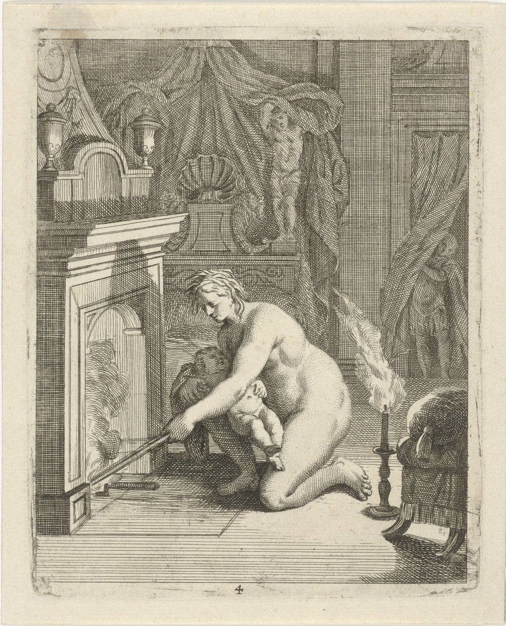 Thetis setter Akilles i ilden Scener fra livet til Achilles (serietittel) Vitam et mortem achilli (serietittel) av J. Alexander Janssens