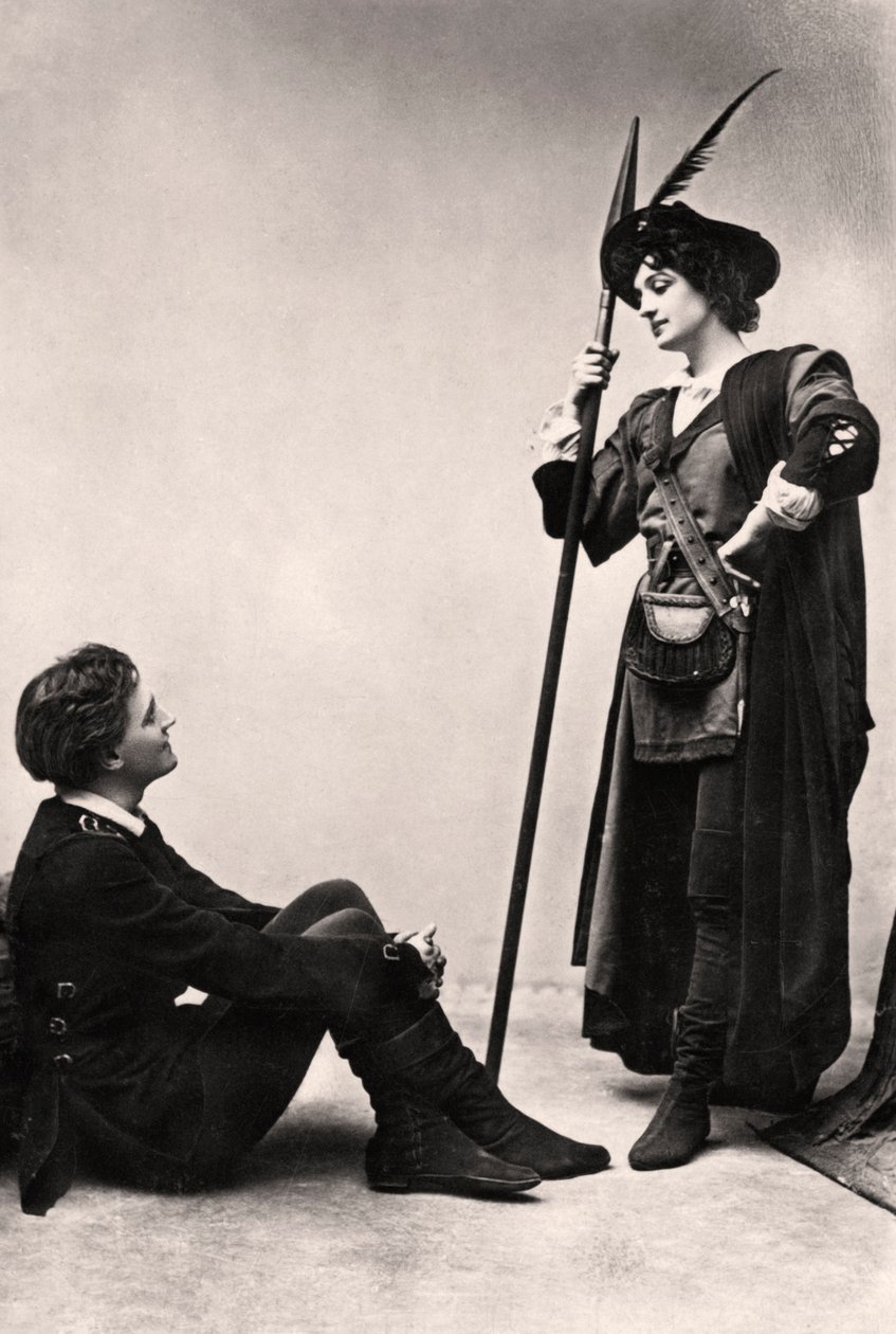 Lilian Braithwaite 1873-1948 og Henry Ainley 1875-1945, 1907. av J. Beagles and Co.
