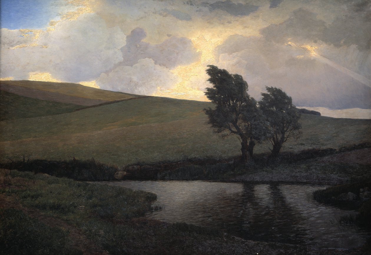 Dusj landskap. Jegerpris, Sjælland av J. Bentzen Bilkvist