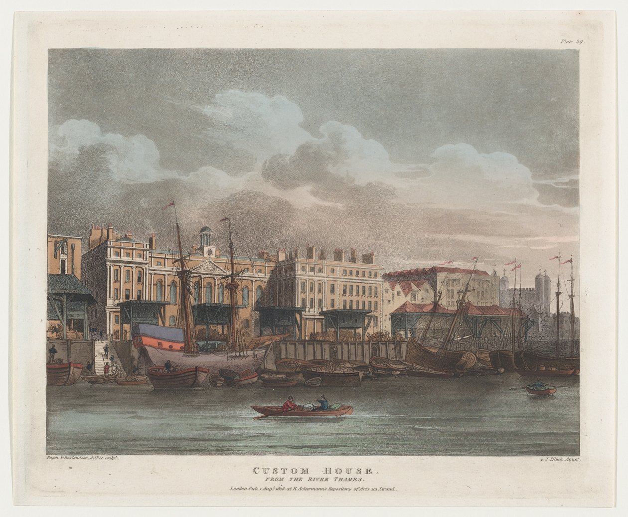 Custom House, 1. august 1808., 1. august 1808. av J. Bluck
