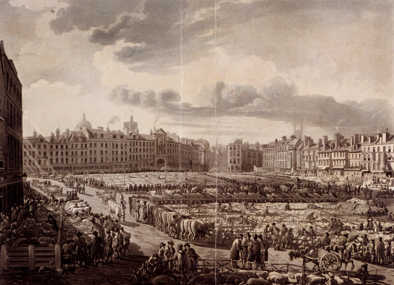 Smithfield Market, London, 1811 av J Bluck