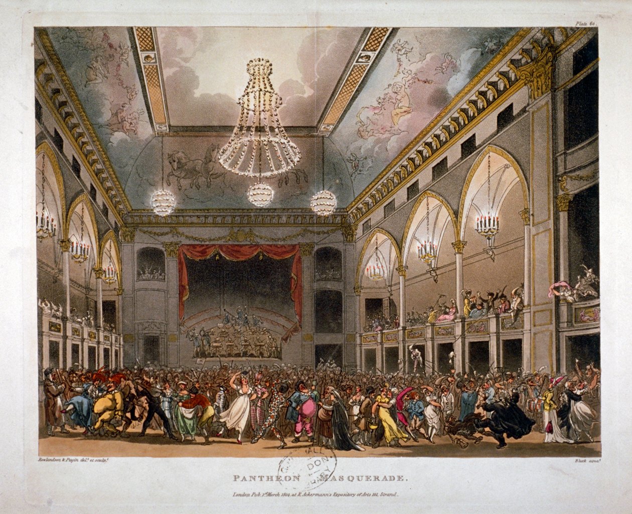 Pantheon, Oxford Street, Westminster, 1809 av J Bluck